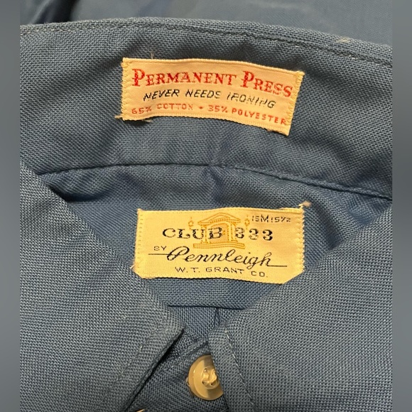 Vintage Pennleigh Club 333 Long Sleeve Button Down Shirt Size Medium 15.5 - Picture 3 of 4